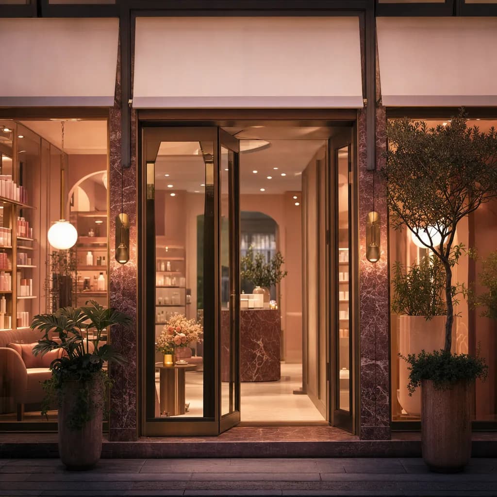 La vetrina del centro estetico Lumè in Via dei Serragli 40, zona Oltrarno, Firenze